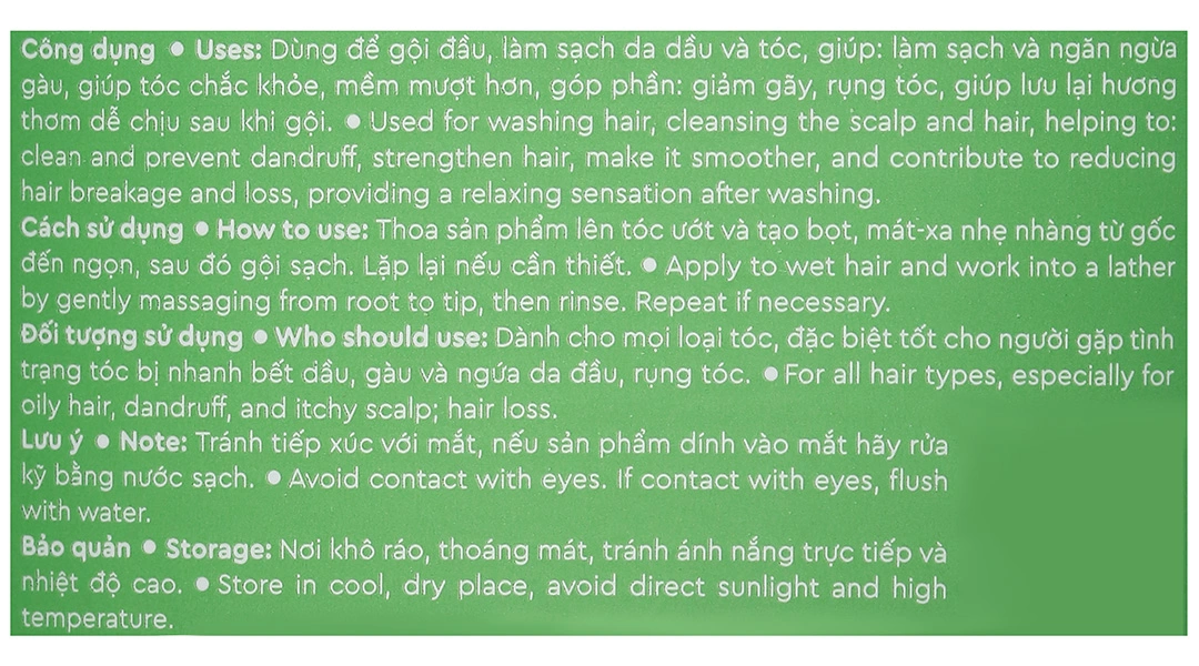 Gel gội thảo dược Gừng Sả Cỏ Cây Hoa Lá ngăn dầu, dưỡng ẩm chai 500g - 4
